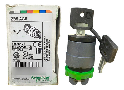 Cabecote Para Chave Seletora 22mm 3pos Zb5ag5 Schneider Preto