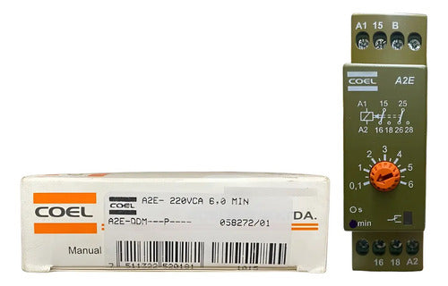 Rele Tempo A2e(ddm-p) 220v 6,0m Coel 220vca