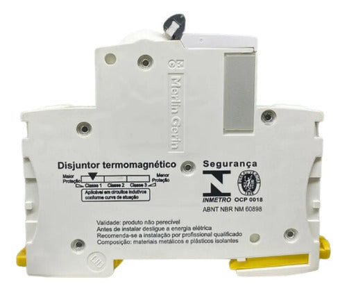 Disjuntor Acti9 Ic60h 1p Curva C 25a 230v A9f84125 Schneider