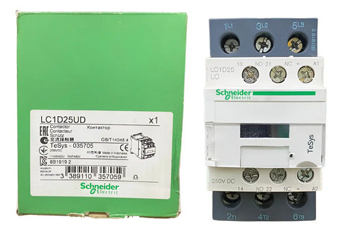 Contator Tesys 3p 25a Ac-3 250vcc 1na+1nf Lc1d25ud Schneider 220v