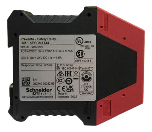 Rele De Segurança 24vcc Cortina De Luz Xpscm1144 Schneider 24vcc