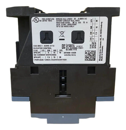 Contator 3rt2026-1an20 25a 220v Siemens 220v
