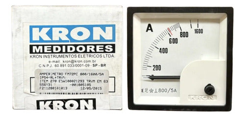 Amperimetro Fm72pc 800/1600/5a Ip54 + Rl + Trmv Kron