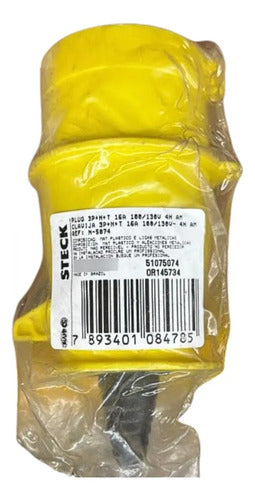 Plug 3p+n+t 16a 100/130v 4h Amarelo N5074 Steck Amarelo