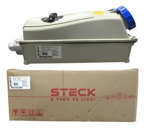 Tomada De Sobrepor 2p+t 125a 200/250v 6h Azul S3606d Steck Azul