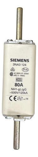 Kit Com 2: Fusível Nh01 Retardado 80a 500v 3na3124 Siemens 500v