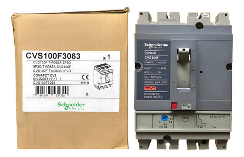 Disjuntor Easypact Cvs100f Tm63d 3p Cvs100f3063 Schneider