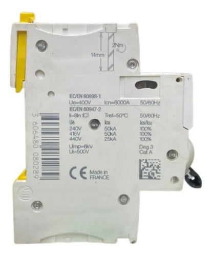 Disjuntor 24344 C60n 3x1a Schneider (merlin Gerin)