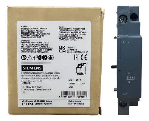 Disparador Subtensão 1p 3rv2902-1ab4 Siemens