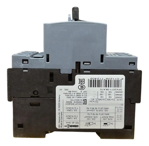 Disjuntor Motor 3rv2011-0ka10 0,9-1,25a Siemens Não Informado 50/60hz