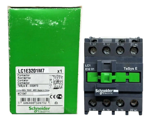 Contator 3p Easypact Tvs 32a 1nf 220vca Lc1e3201m7 Schneider 220v