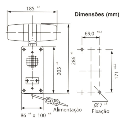 Alarme Audiovisual 100/201.24 24vca/cc 2,5wpp Ip54 Eaton