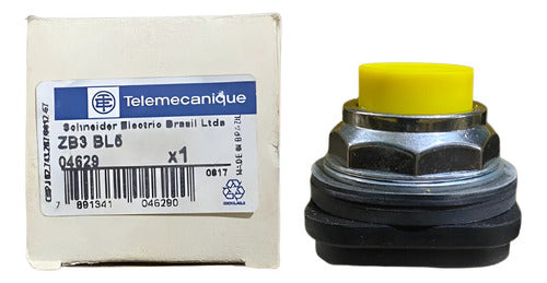 Botão 30mm Zb3bl5 Amarelo Telemecanique Amarelo -