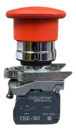 Botão 22mm Retorno Por Mola 1naf Vm Xb4bc45 Telemecanique Vermelho 0