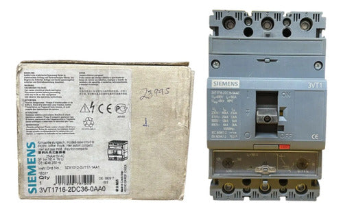 Disjuntor Tripolar 3vt1716-2dc36-0aa0 160a Siemens