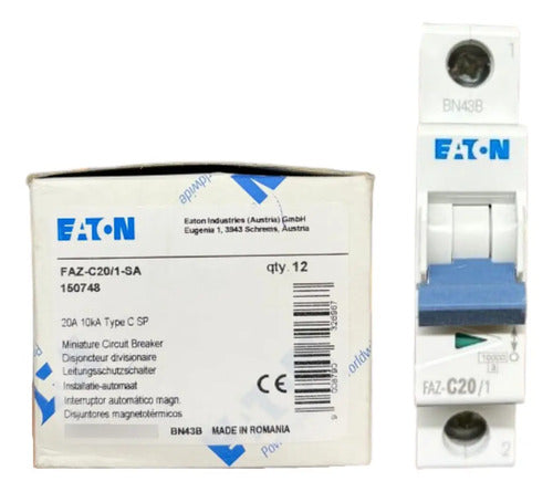 Disjuntor Unipolar Faz-c20/1-sa 20a Eaton