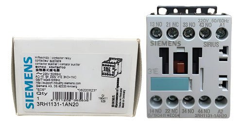 Contator Auxiliar 3rh1131-1an20 3na+1nf 220v Siemens 220v