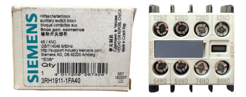 Bloco De Contato Auxiliar 4na 3rh1911-1fa40 Siemens Não Aplica
