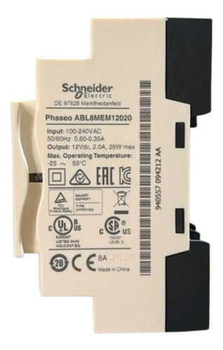 Fonte De Alimentação Chaveada 12v 2a Abl8mem12020 Schneider 12vcc