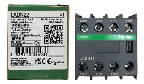 Bloco De Contato Auxiliar 2naf Ladn22 Schneider (linha Nova) 690v