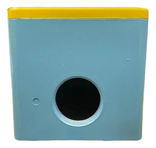 Botoeira Metalica Vazia 22mm Azul Xapj34 Schneider Azul