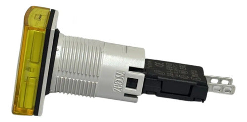 Sinalizador 16mm Retangular Led Amarelo Xb6dv5bb Schneider 12-24vca/cc