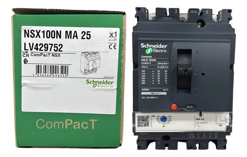 Disjuntor Tripolar 25a Nsx100n-ma25 Lv429752 Schneider