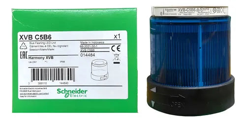 Módulo Luminoso P/ Xvb Intermitente Led Az Xvbc5b6 Schneider Azul 24 Vca/cc