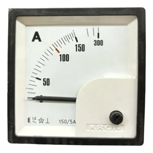 Amperímetro Fm72pc 150/300/5a Travamento Em 100a Ip54 Kron