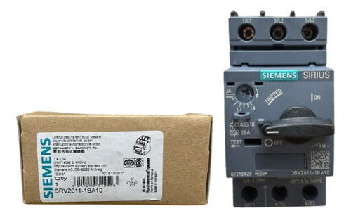 Disjuntor Motor 3rv2011-1ba10 1,4-2,0a Siemens Não Informado 50/60hz