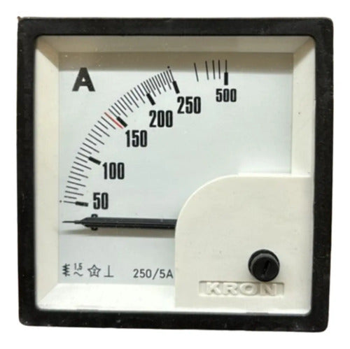 Amperímetro Fm72pc 250/500/5a Travamento Em 145a Ip54 Kron