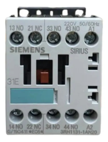 Contator Auxiliar 3rh1131-1an20 3na+1nf 220v Siemens 220v