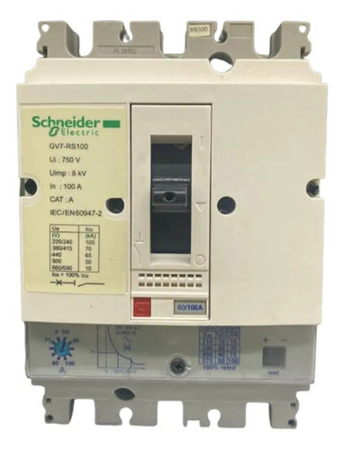 Disjuntor Tesys Gv7 60-100a 65ka Agv7rs100 Schneider - 50 60 Hz
