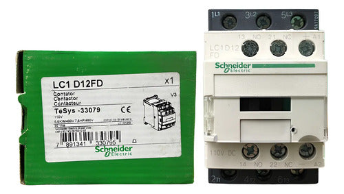 Contator Tesys 3p 12a Ac-3 110vcc 1na+1nf Lc1d12fd Schneider 110vcc