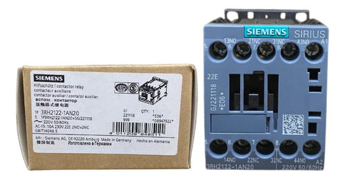 Contator Auxiliar 3rh2122-1an20 220v 2na+2nf Siemens 220v
