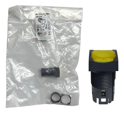 Kit Com 2: Cabeçote Para Botão 16mm Zb6cw5 Am Schneider Amarelo 0