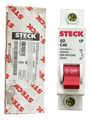 Kit Com 6: Disjuntor Unipolar Sdd61c40 40a Curva C Steck