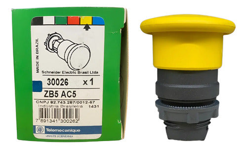 Kit Com 2: Cabeçote P/ Botão 22mm Plástico Soco A Zb5ac5 Amarelo -