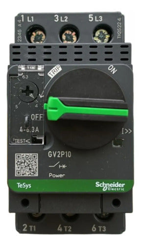 Disjuntor Motor 3p 4-6,3a Gv2p10 Schneider (linha Nova) 690v 50/60hz