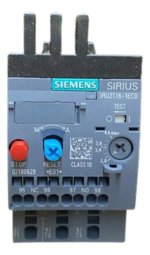 Relé De Sobrecarga Térmico 2,8-4a 3ru2116-1ec0 Siemens 690v