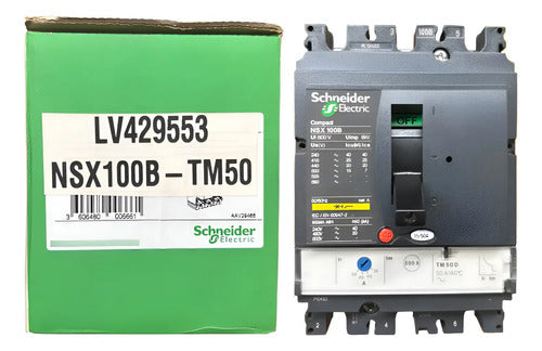 Disjuntor Tripolar 50a Nsx100b Tm50d Lv429553 Schneider