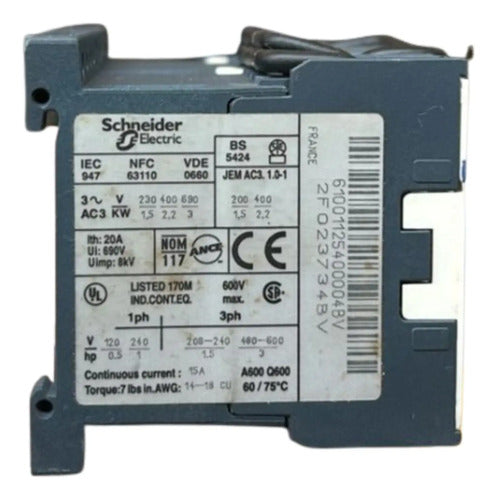 Chave Reversora 3p Tesys 6a 1na 125vcc Lp2k0610gd Schneider 125vcc