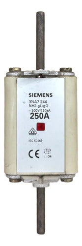 Fusível Nh02 Retardado 250a 500v 3na7244 Siemens 500v