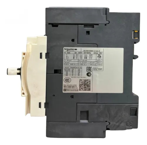Disjuntor Motor 65a Manopla Rotativa Gv3l65 Schneider 690v 50-60hz