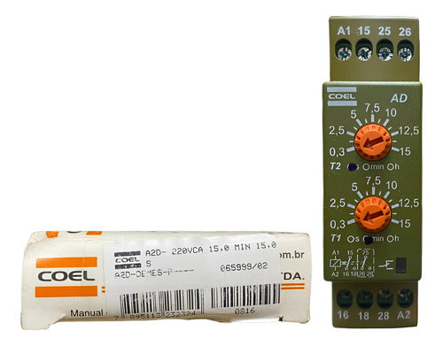 Rele Tempo A2d 15min/15s A2d-demes 220vca Coel 220vca