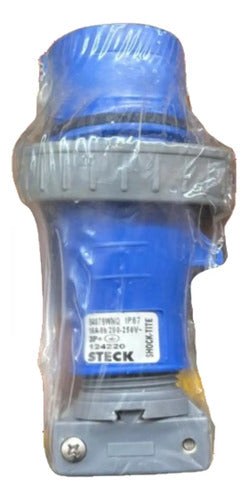 Plug Shock Tite 3p+t 16a 200/250v 9h S4079wnq Azul Steck Azul