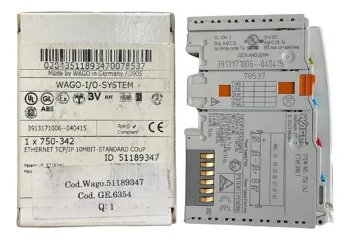 Terminal 750-342 Ethernet Tcp/ip 10mbit Wago