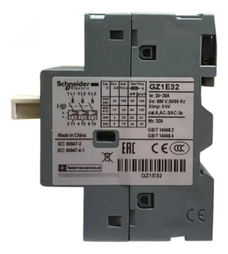 Disjuntor Motor Termomagnético 24-32a Gz1e32 Schneider 690v 50/60 Hz