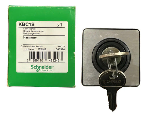 Cabeçote 45x45mm Com Chave 1 Furo Kbc1s Schneider Metálico 0