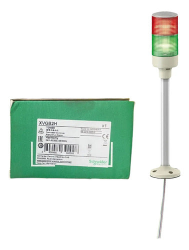 Coluna Luminosa Xvgb2h Vm/vd 24v Ca/cc Schneider Vermelho E Verde 24v